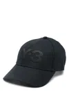 Y-3 Logo Embroidery Baseball Cap In Black
