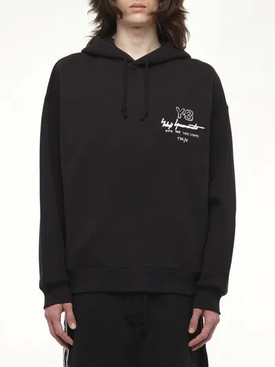 Y-3 MEN'S GRAPHIC FT HOODIE
