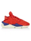 Y-3 Men's Kaiwa Monochrome Sneakers In Red Navy