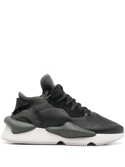 Y-3 Kaiwa Sneakers In Black Dk Olive