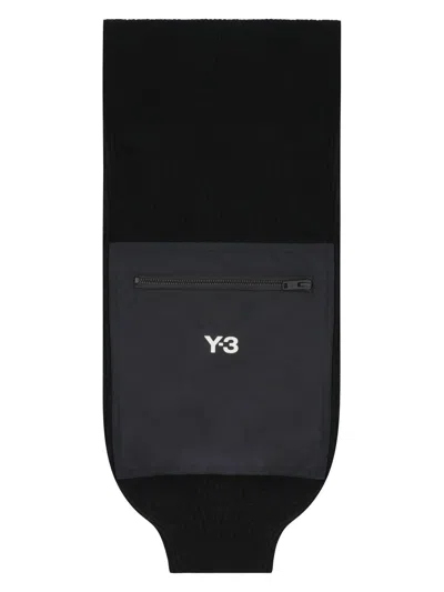 Y-3 MEN'S KNITTED WOOL SCARF
