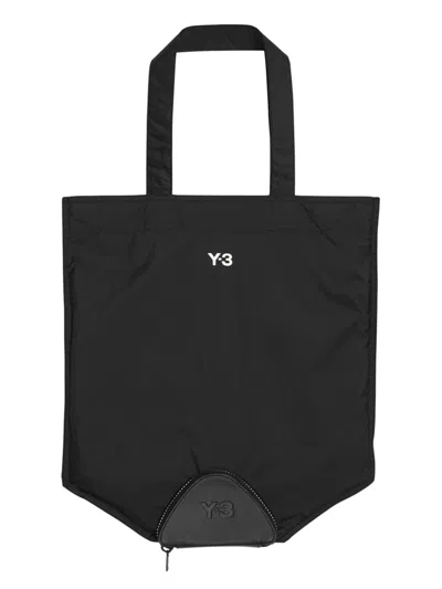 Y-3 Men's Leather Tote Bag In Black