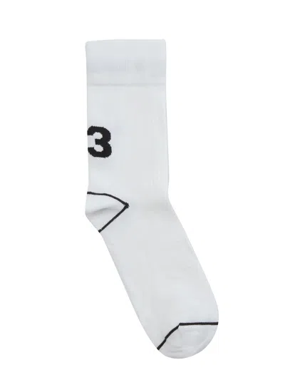 Y-3 Men's Logo Socks In White