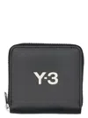 Y-3 Men's Logo Zip Wallet In Black