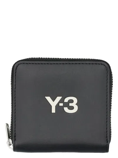 Y-3 Men's Logo Zip Wallet In Black