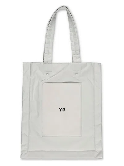 Y-3 Men's Lux Flat Tote Bag In White