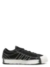 Y-3 Nizza Canvas Low-top Sneakers With Brushstroke Detail In Black