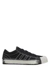 Y-3 Black Textile Sneakers With Distressed Sole