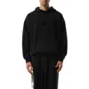 Y-3 Black Cotton Hoodie With Gfx Print In Black