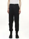 Y-3 Men's Rayon Twill Cuffed Pants In Black