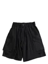 Y-3 Logo-print Elasticated-waist Shorts In Black