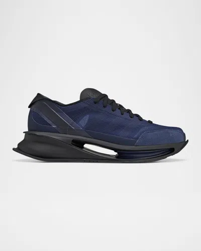 Y-3 Men's S-gendo Run Mesh Runner Sneakers In Dk Blue/black/navy
