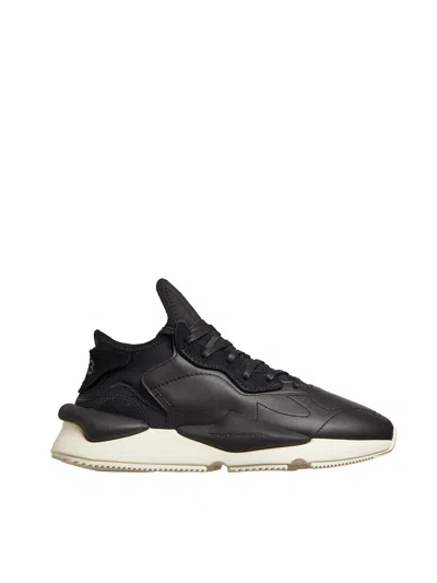 Y-3 Kaiwa Leather Neoprene Sneaker In Black