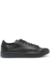 Y-3 Low-top Sneakers With Perforated Detailing And Rubber Sole In Black