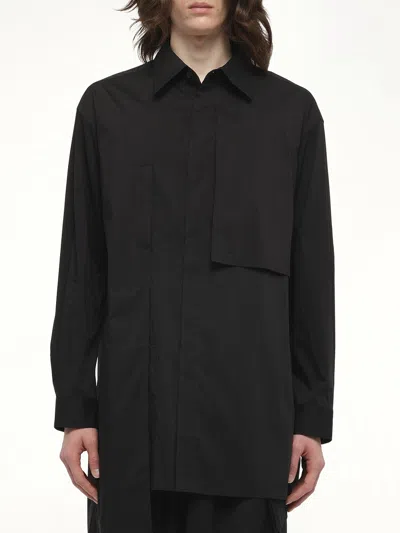 Y-3 Men's Sporty Cotton Shirt In Black