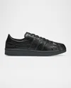 Y-3 Y 3 Superstar Leather Sneakers In Black/black