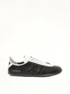 Y-3 Debossed Leather Tokyo Sneakers With Lace-up Closure In Black