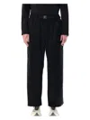 Y-3 Adidas Twill Cargo Pants In Black