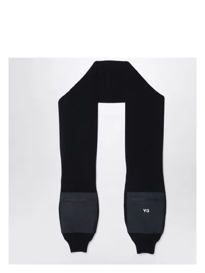 Y-3 MEN'S WOOL AND NYLON SCARF WITH SLEEVES