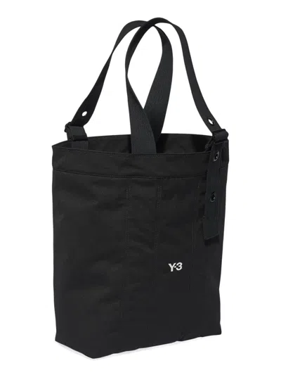 Y-3 Men's  Polyester Tote Bag In Black