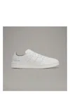 Y-3 White Leather Sneakers With Rounded Toe And Lace-up Closure In Whitetalc