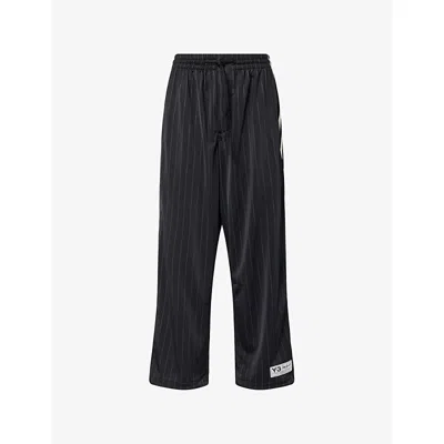 Y-3 Mens Black Logo-print Basketball Woven Jogging Bottoms In Multi