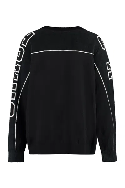 Y-3 Mens Black Oversized Cardigan With Contrasting Sleeves For Fw23