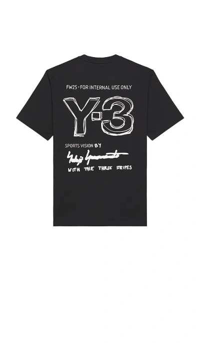 Y-3 Merch Tee In Black
