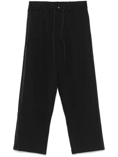 Y-3 Mesh 3-stripes Track Pants In Black