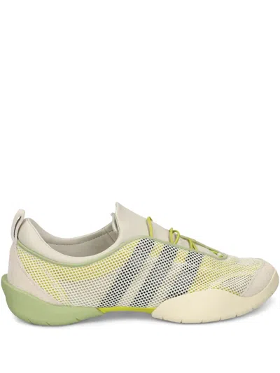 Y-3 Mesh Lace-up Sneakers In Neutrals