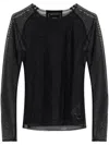 Y-3 Mesh Long-sleeve Top In 黑色