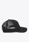 Y-3 Mesh-overlay Baseball Cap In Black