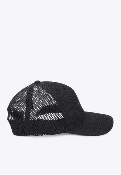 Y-3 Mesh-overlay Baseball Cap In Black