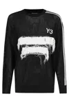 Y-3 Oversized Black Knit Sweater In Black