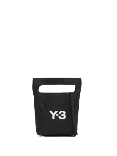 Y-3 Mini Logo-print Tote Bag In Black