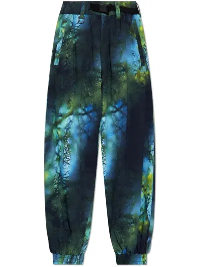Y-3 Multicolor Aop Ripstop Trousers In Blau