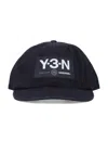 Y-3 N Flat Brim Cotton Cap In Black