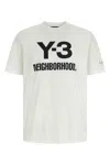 Y-3 Logo Printed Crew Neck T-shirt In White