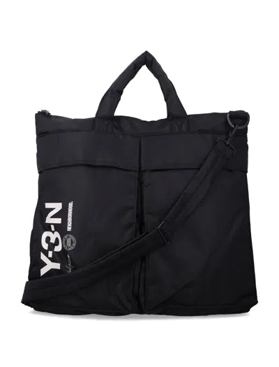 Y-3 Nbhd Padded Nylon Tote Bag In Black