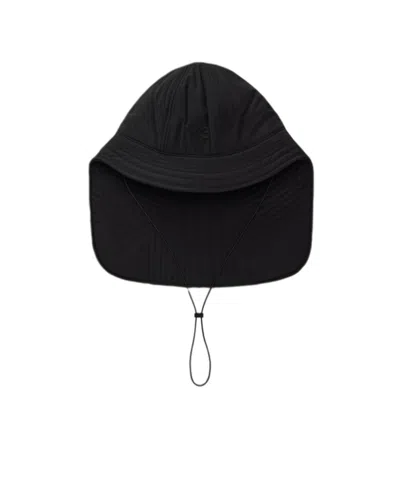Y-3 Neck-flap Quilted Bucket Hat In Black