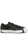 Y-3 Black Textile Sneakers With Distressed Sole