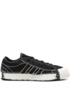Y-3 Nizza Canvas Low-top Sneakers With Brushstroke Detail In Black