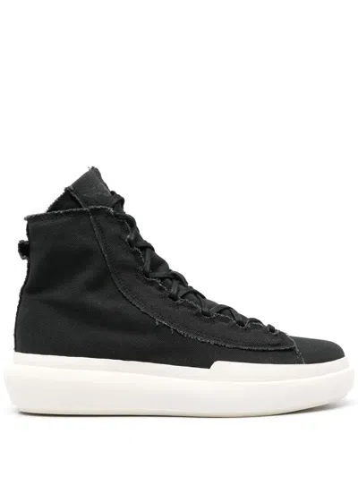 Y-3 Black Nizza High Sneakers In Black/black/off Whit