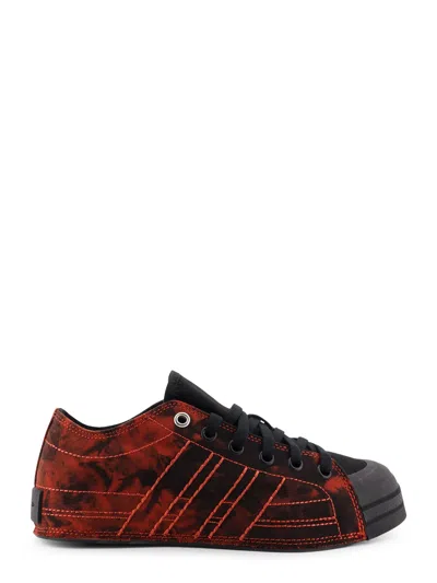 Y-3 Nizza Lo Canvas Lace Up Low Sneakers In Red