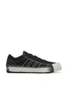 Y-3 Black Textile Sneakers With Distressed Sole