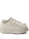Y-3 Adidas Nice Low Sneakers Shoes In White Talc