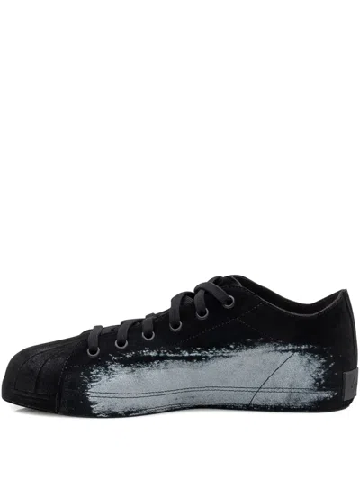 Y-3 Nizzastar Lq Paint-splatter Sneakers In Black