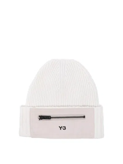 Y-3 Adidas  Beanie In White