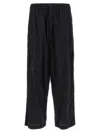 Y-3 Adidas Black Baggy Pants With Side Bands