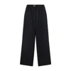 Y-3 Wide-leg Black Nylon Trousers With Adjustable Cuffs And Functional Pockets In Black